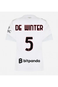 AC Milan Koni De Winter #5 Fotballdrakt Borte Klær Dame 2026-27 Korte ermer